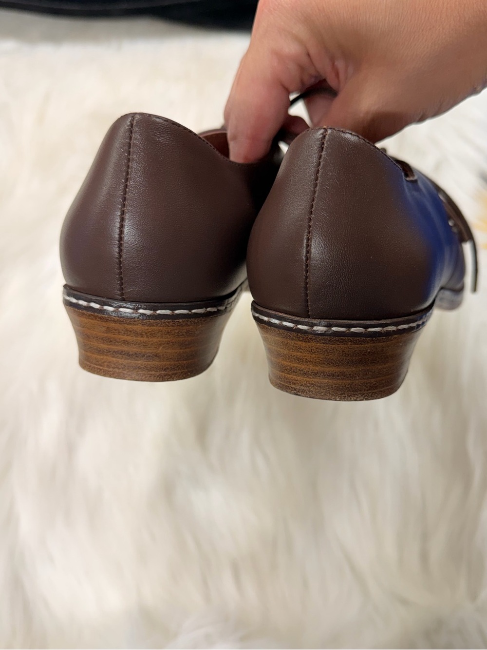 American Duchess Mary Renaissance Brown Leather Shoes 6.5 - Picture 9 of 14
